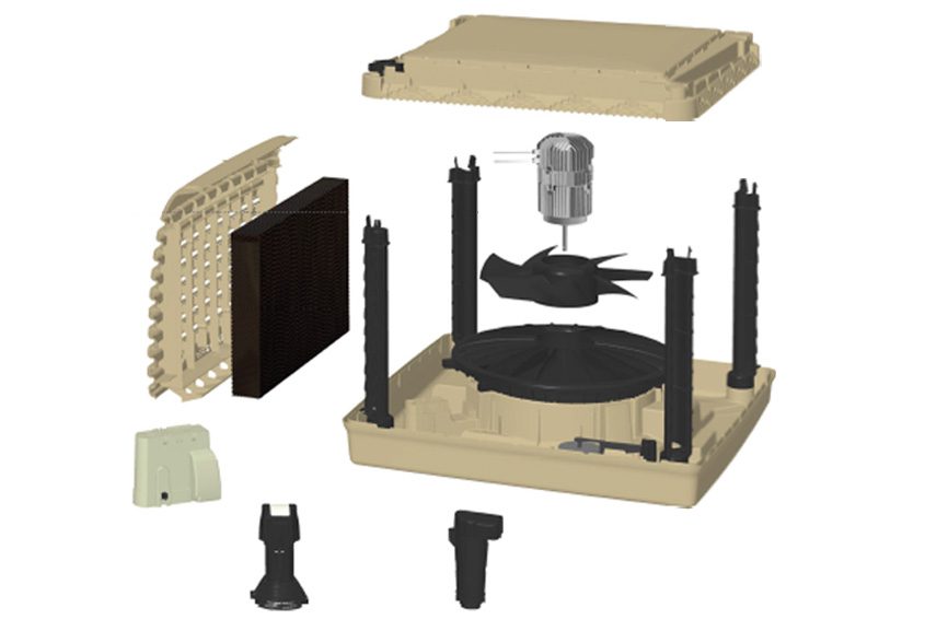 Breezair TBQI Series Evaporative Cooler Diagram