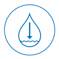 evaporative cooling low water usage icon