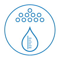evaporative cooing adding moisture to the air icon