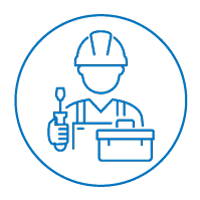 evaporative cooling easy maintenance icon