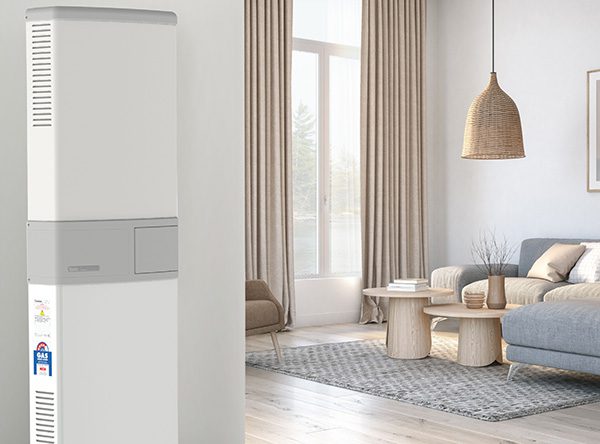 Braemar Wall Furnace Heater in a Lounge Room