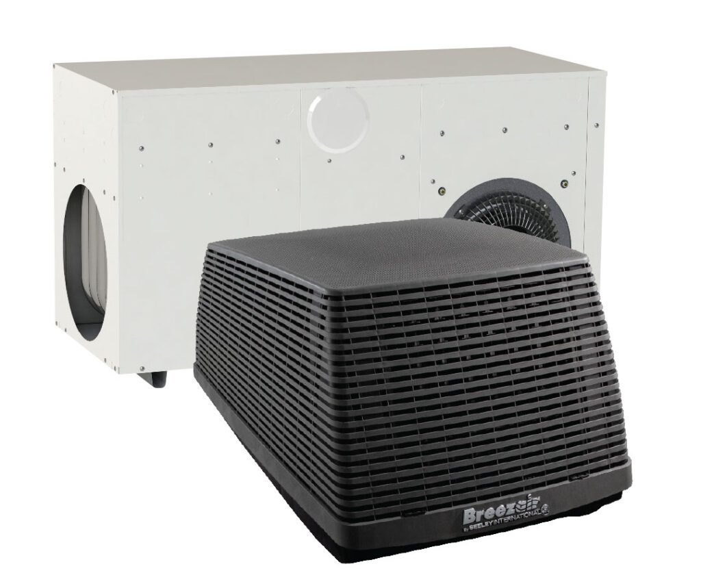 Braemar ducted gas heater and Breezair XT Evaporative Cooler