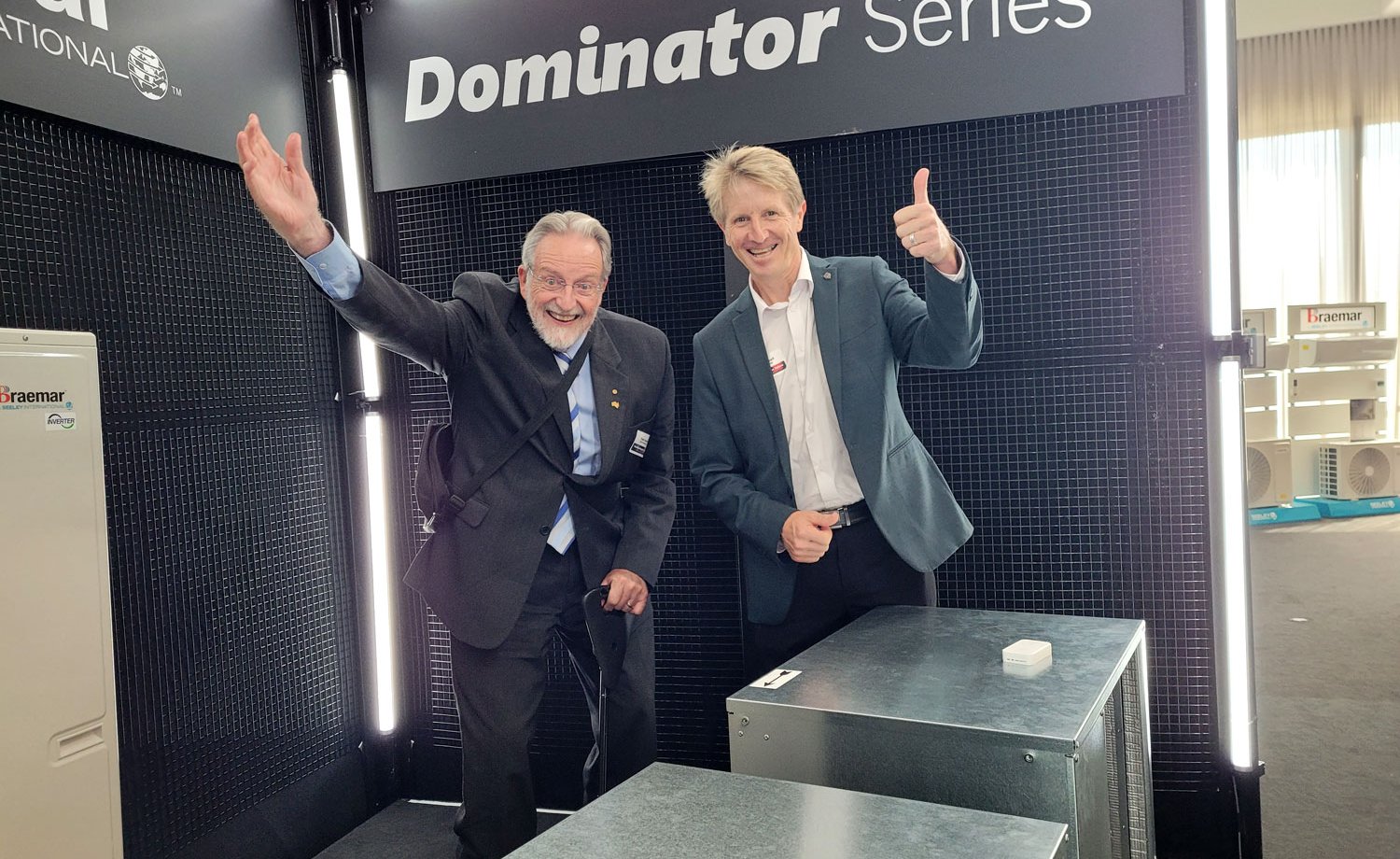 Frank Seeley and Dion McConnel at the Braemar Dominator Series launch event