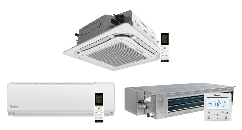 Braemar Reverse Cycle Multi-Split Indoor Units combined with remote-control