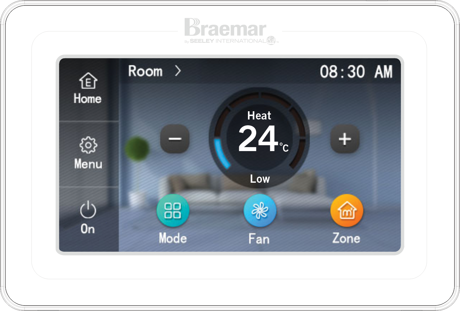 Wired Touchscreen Zone Controller_24oC Heat